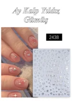 Nail Art Sticker Kendinden Yapışkanlı, Tırnak Süsleme, Tırnak Dövmesi Stikır 2438G - Görsel 4