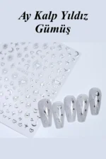 Nail Art Sticker Kendinden Yapışkanlı, Tırnak Süsleme, Tırnak Dövmesi Stikır 2438G - Görsel 5