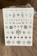 Nail Art Sticker Kendinden Yapışkanlı, Tırnak Süsleme, Tırnak Dövmesi Stikır 2439G - Görsel 4