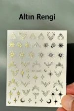 Nail Art Sticker Kendinden Yapışkanlı, Tırnak Süsleme, Tırnak Dövmesi Stikır 2440A - Görsel 2
