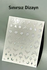 Nail Art Sticker Kendinden Yapışkanlı, Tırnak Süsleme, Tırnak Dövmesi Stikır 2440G