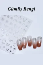 Nail Art Sticker Kendinden Yapışkanlı, Tırnak Süsleme, Tırnak Dövmesi Stikır 2440G - Görsel 3