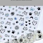 Nail Art Sticker Kendinden Yapışkanlı, Tırnak Süsleme, Tırnak Dövmesi Stikır 2447SG