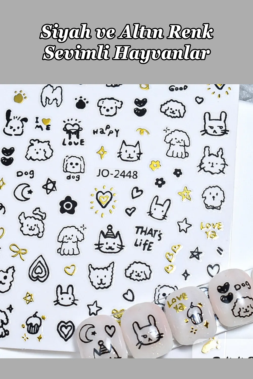 nail-art-sticker-kendinden-yapiskanli-tirnak-susleme-tirnak-dovmesi-stikir-2448sa-1 Nail Art Sticker Kendinden Yapışkanlı, Tırnak Süsleme, Tırnak Dövmesi Stikır 2448SA - Görsel 1