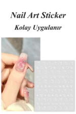 Nail Art Sticker Kendinden Yapışkanlı, Tırnak Süsleme, Tırnak Dövmesi Stikır 2481B - Görsel 2