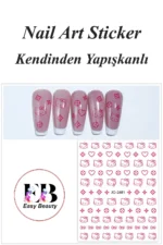 Nail Art Sticker Kendinden Yapışkanlı, Tırnak Süsleme, Tırnak Dövmesi Stikır 2481P