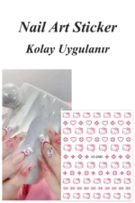 Nail Art Sticker Kendinden Yapışkanlı, Tırnak Süsleme, Tırnak Dövmesi Stikır 2481P - Görsel 3