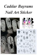 Nail Art Sticker Kendinden Yapışkanlı, Tırnak Süsleme, Tırnak Dövmesi Stikır 2495G - Görsel 2