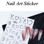 Nail Art Sticker Kendinden Yapışkanlı, Tırnak Süsleme, Tırnak Dövmesi Stikır 2496G
