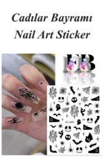 Nail Art Sticker Kendinden Yapışkanlı, Tırnak Süsleme, Tırnak Dövmesi Stikır 2497S - Görsel 2