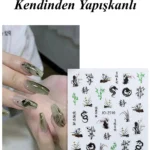 Nail Art Sticker Kendinden Yapışkanlı, Tırnak Süsleme, Tırnak Dövmesi Stikır 2510
