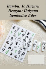 Nail Art Sticker Kendinden Yapışkanlı, Tırnak Süsleme, Tırnak Dövmesi Stikır 2510 - Görsel 2