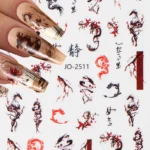 Nail Art Sticker Kendinden Yapışkanlı, Tırnak Süsleme, Tırnak Dövmesi Stikır 2511