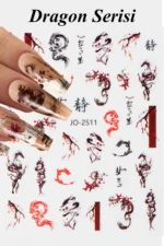 Nail Art Sticker Kendinden Yapışkanlı, Tırnak Süsleme, Tırnak Dövmesi Stikır 2511 - Görsel 3