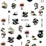 Nail Art Sticker Kendinden Yapışkanlı, Tırnak Süsleme, Tırnak Dövmesi Stikır 2512