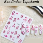 Nail Art Sticker Kendinden Yapışkanlı, Tırnak Süsleme, Tırnak Dövmesi Stikır 2514