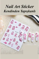 Nail Art Sticker Kendinden Yapışkanlı, Tırnak Süsleme, Tırnak Dövmesi Stikır 2514