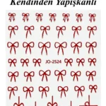 Nail Art Sticker Kendinden Yapışkanlı, Tırnak Süsleme, Tırnak Dövmesi Stikır 2524