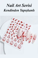 Nail Art Sticker Kendinden Yapışkanlı, Tırnak Süsleme, Tırnak Dövmesi Stikır 2526 - Görsel 3
