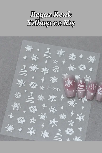 Nail Art Sticker Kendinden Yapışkanlı, Tırnak Süsleme, Tırnak Dövmesi Stikır 2684B