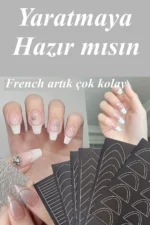 Nail Art Sticker Kendinden Yapışkanlı, Tırnak Süsleme, Tırnak Dövmesi Stikır 3 - Görsel 9