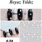 Nail Art Sticker Kendinden Yapışkanlı, Tırnak Süsleme, Tırnak Dövmesi Stikır 353B