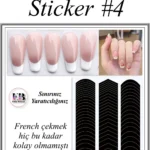 Nail Art Sticker Kendinden Yapışkanlı, Tırnak Süsleme, Tırnak Dövmesi Stikır 4