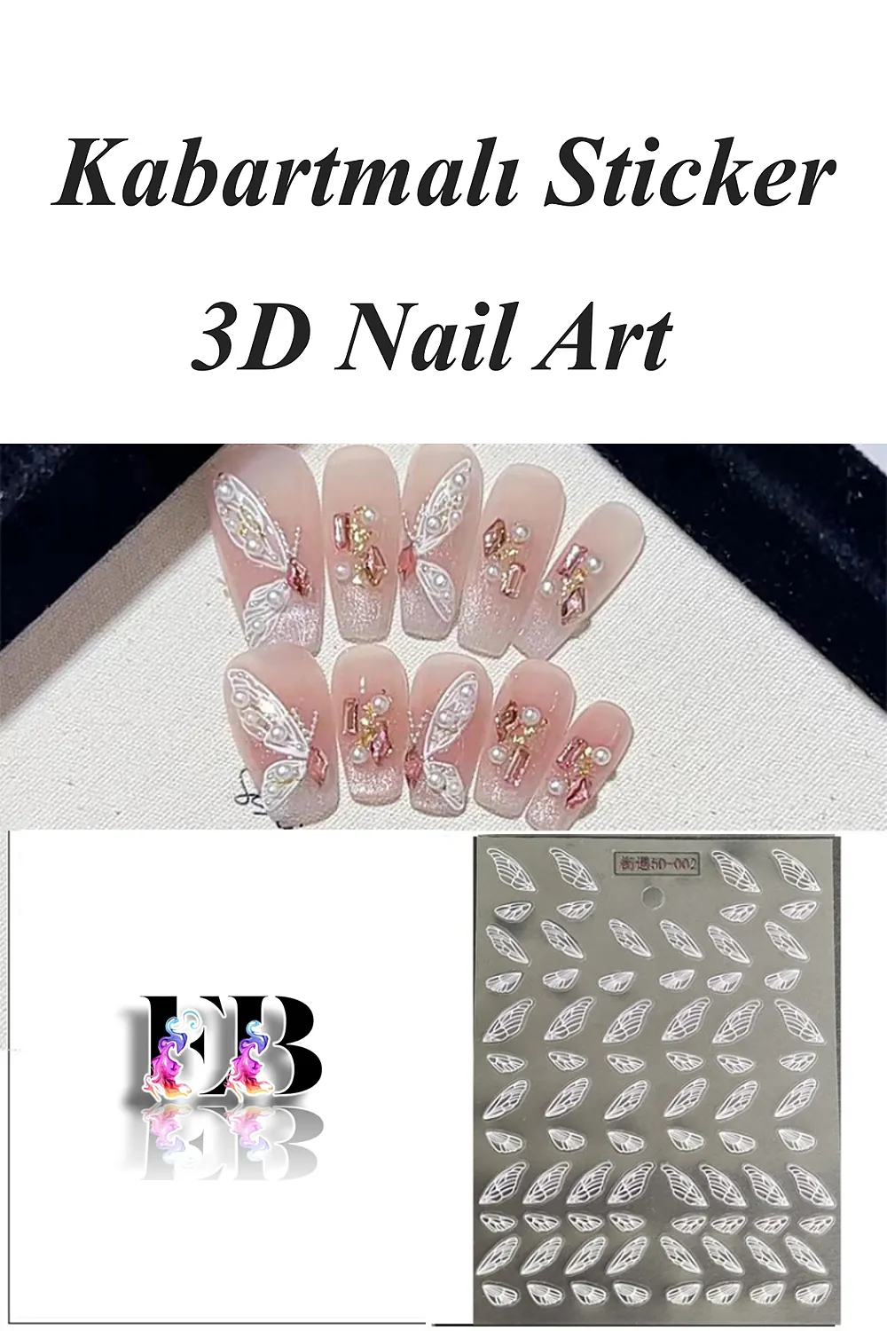nail-art-sticker-kendinden-yapiskanli-tirnak-susleme-tirnak-dovmesi-stikir-5d002-1 Nail Art Sticker Kendinden Yapışkanlı, Tırnak Süsleme, Tırnak Dövmesi Stikır 5D002 - Görsel 1