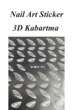 Nail Art Sticker Kendinden Yapışkanlı, Tırnak Süsleme, Tırnak Dövmesi Stikır 5D002 - Görsel 2