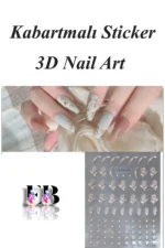 Nail Art Sticker Kendinden Yapışkanlı, Tırnak Süsleme, Tırnak Dövmesi Stikır 5D012