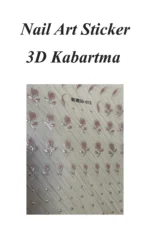 Nail Art Sticker Kendinden Yapışkanlı, Tırnak Süsleme, Tırnak Dövmesi Stikır 5D012 - Görsel 2