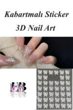 Nail Art Sticker Kendinden Yapışkanlı, Tırnak Süsleme, Tırnak Dövmesi Stikır 5D018