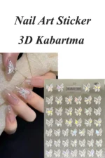 Nail Art Sticker Kendinden Yapışkanlı, Tırnak Süsleme, Tırnak Dövmesi Stikır 5D020 - Görsel 2