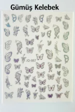 Nail Art Sticker Kendinden Yapışkanlı, Tırnak Süsleme, Tırnak Dövmesi Stikır 867 - Görsel 2