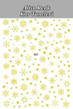 Nail Art Sticker Kendinden Yapışkanlı, Tırnak Süsleme, Tırnak Dövmesi Stikır 907A - Görsel 2