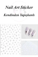 Nail Art Sticker Kendinden Yapışkanlı, Tırnak Süsleme, Tırnak Dövmesi Stikır 964G - Görsel 3