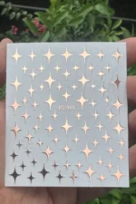 Nail Art Sticker Kendinden Yapışkanlı, Tırnak Süsleme, Tırnak Dövmesi Stikır 965BAKIR - Görsel 2