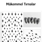 Nail Art Sticker Kendinden Yapışkanlı, Tırnak Süsleme, Tırnak Dövmesi Stikır 965S