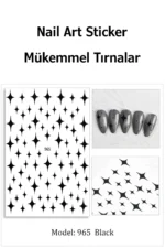 Nail Art Sticker Kendinden Yapışkanlı, Tırnak Süsleme, Tırnak Dövmesi Stikır 965S