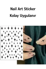 Nail Art Sticker Kendinden Yapışkanlı, Tırnak Süsleme, Tırnak Dövmesi Stikır 965S - Görsel 2
