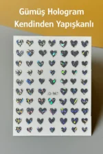 Nail Art Sticker Kendinden Yapışkanlı, Tırnak Süsleme, Tırnak Dövmesi Stikır 967HG