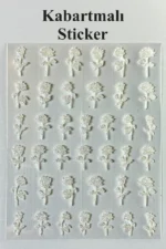 Nail Art Sticker Kendinden Yapışkanlı, Tırnak Süsleme, Tırnak Dövmesi Stikır H330 - Görsel 2
