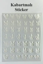 Nail Art Sticker Kendinden Yapışkanlı, Tırnak Süsleme, Tırnak Dövmesi Stikır H332 - Görsel 2