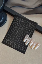 Nail Art Sticker Kendinden Yapışkanlı, Tırnak Süsleme, Tırnak Dövmesi Stikır YILDIZ-1 - Görsel 2