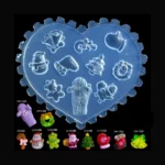 Nail Art Yılbaşı Charm 3D Silikon Kalıp Nail Art Desen Kalıbı, Yeni Yıl Charm Tırnak Süsleme 34