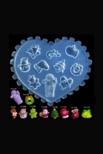 Nail Art Yılbaşı Charm 3D Silikon Kalıp Nail Art Desen Kalıbı, Yeni Yıl Charm Tırnak Süsleme 34