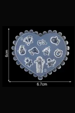 Nail Art Yılbaşı Charm 3D Silikon Kalıp Nail Art Desen Kalıbı, Yeni Yıl Charm Tırnak Süsleme 34 - Görsel 3