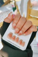 Naturel Kedi Gözü Protez Tırnak 10 Adet El Yapımı Takma Tırnak Seti 2308 - Görsel 3