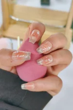 Naturel Kedi Gözü Protez Tırnak 10 Adet El Yapımı Takma Tırnak Seti 2308 - Görsel 7