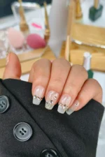 Naturel Kedi Gözü Protez Tırnak 10 Adet El Yapımı Takma Tırnak Seti 2313 - Görsel 4